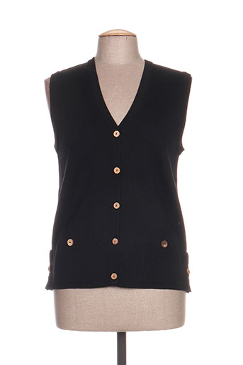 pauporté gilets femme de couleur noir