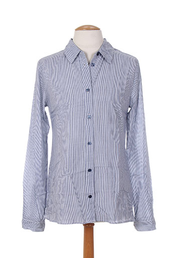 teddy smith chemises fille de couleur bleu
