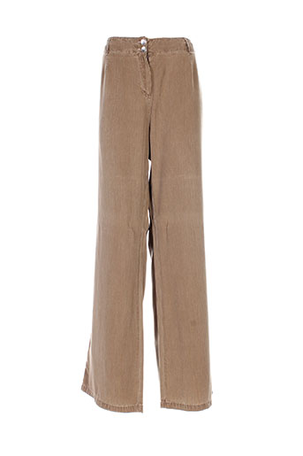 bleu de sym pantalons femme de couleur marron
