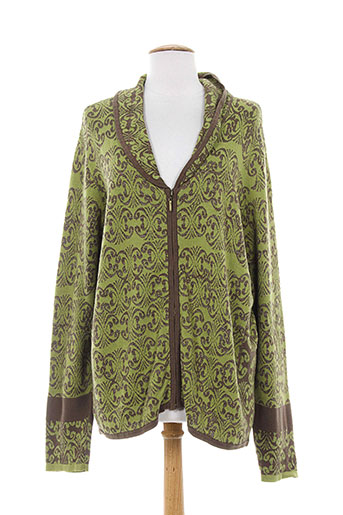 brandtex gilets femme de couleur vert