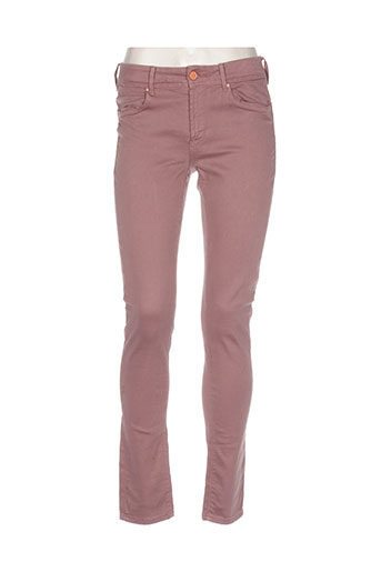 ichi pantalons femme de couleur rose