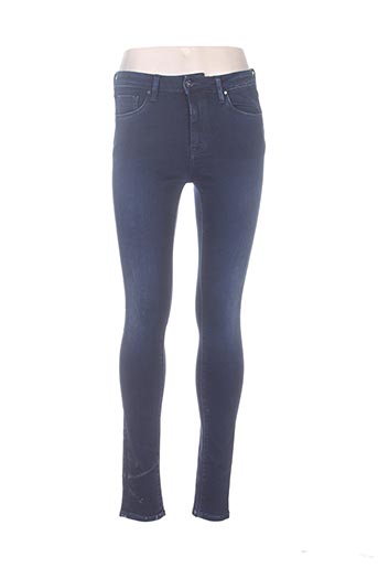 pepe jeans pantalons femme de couleur bleu