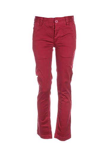 kaporal pantalons fille de couleur rouge