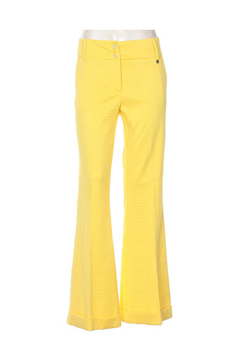 pois pantalons femme de couleur jaune