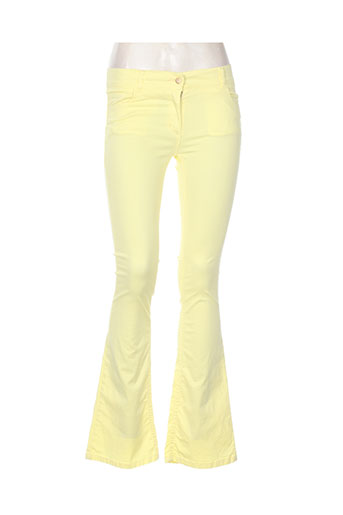 zimo pantalons femme de couleur jaune