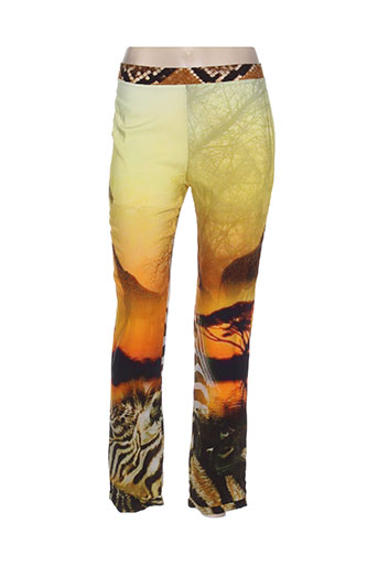 pois pantalons femme de couleur jaune