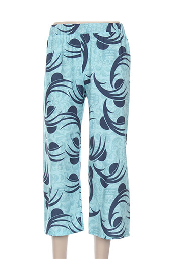 pois pantacourts femme de couleur bleu
