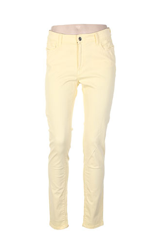 couturist pantalons femme de couleur jaune