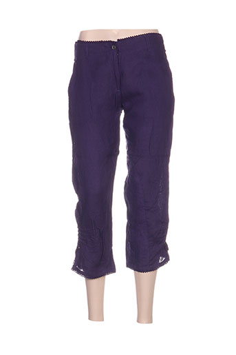 nid d'abeille pantacourts femme de couleur violet