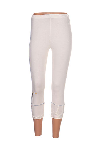 l33 pantalons femme de couleur blanc