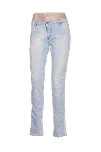 please jeans femme de couleur bleu