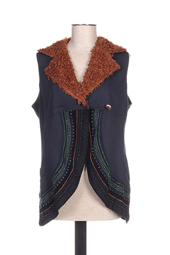 quattro gilets femme de couleur bleu