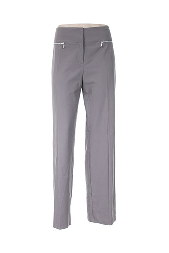 renatto bene pantalons femme de couleur gris