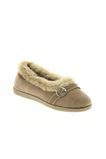 isotoner chaussures femme de couleur beige