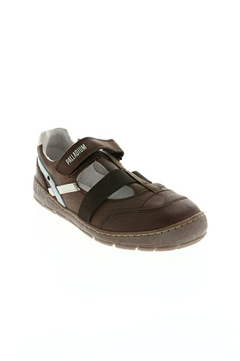 palladium chaussures garçon de couleur marron