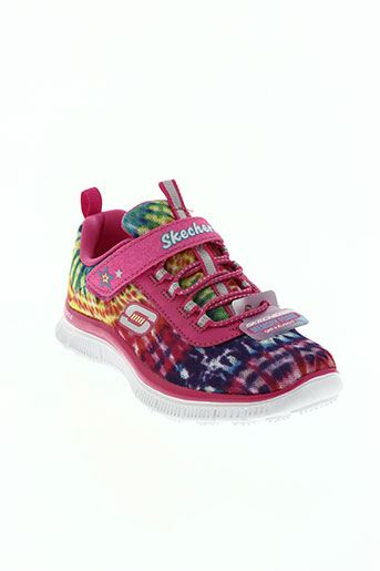 skechers chaussures fille de couleur rose