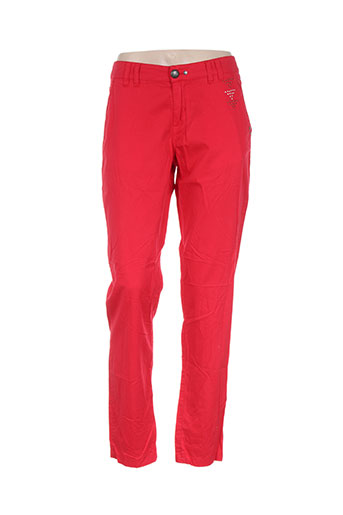 ddp pantalons femme de couleur rouge