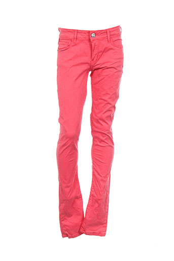 chipie pantalons fille de couleur rouge