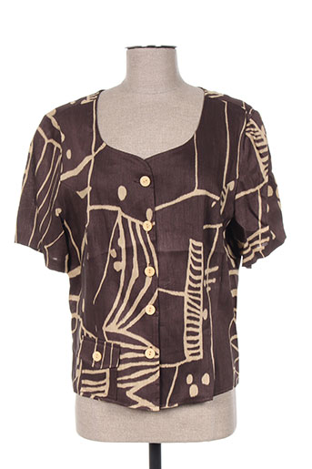 jean delfin vestes femme de couleur marron