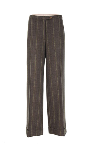 luisa cerano pantalons femme de couleur vert