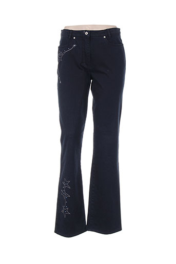 hauber pantalons femme de couleur bleu
