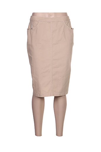 christine laure jupes femme de couleur beige