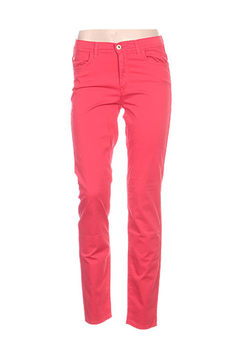 trussardi jeans pantalons femme de couleur rouge