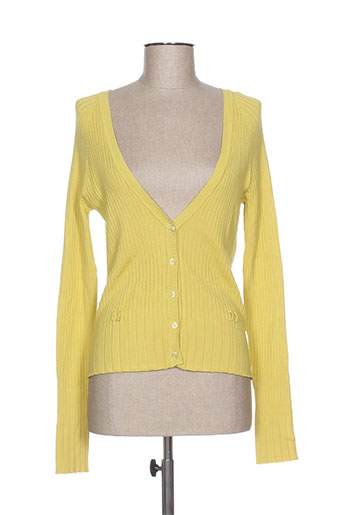 felino gilets femme de couleur jaune