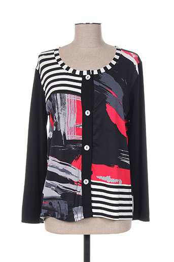 telmail gilets femme de couleur noir