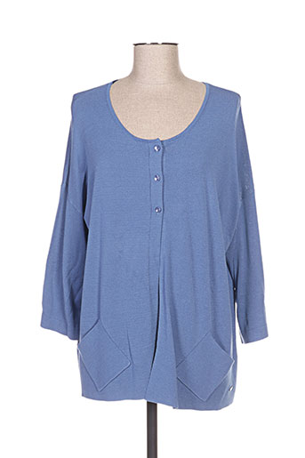 felino gilets femme de couleur bleu