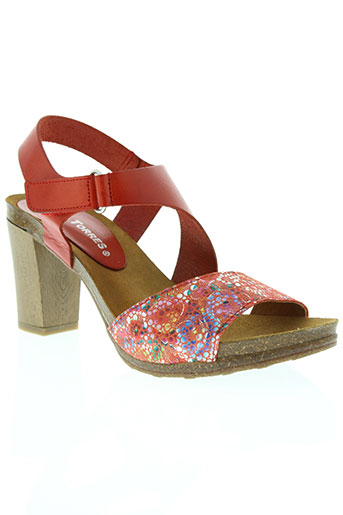 pedro torres chaussures femme de couleur rouge