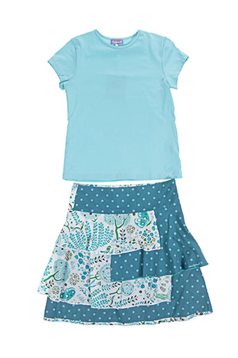 coudemail ensemble fille de couleur bleu