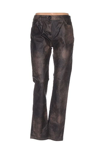 pause cafe pantalons femme de couleur marron