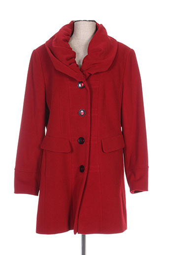 lebek manteaux femme de couleur rouge