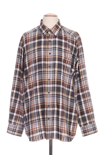 marvelis chemises homme de couleur marron