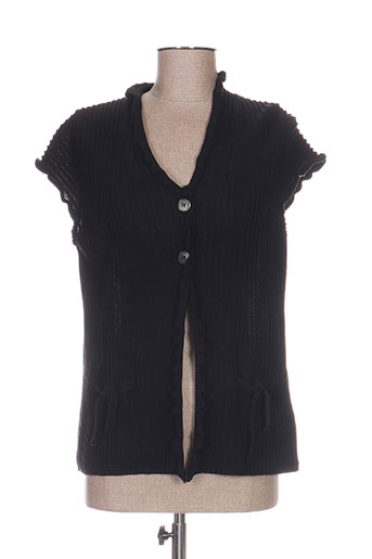 telmail gilets femme de couleur noir