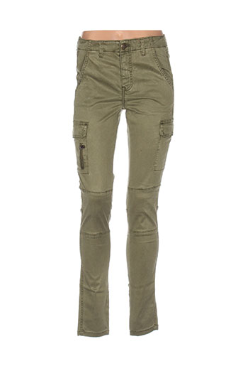 b.young pantalons femme de couleur vert