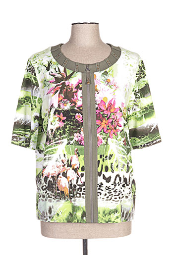 rabe gilets femme de couleur vert