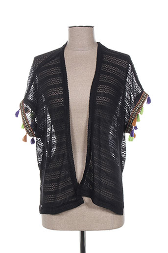 teddy smith gilets fille de couleur noir