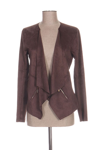revd'elle vestes femme de couleur marron