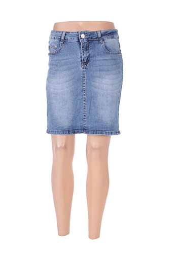 bs jeans jupes femme de couleur bleu