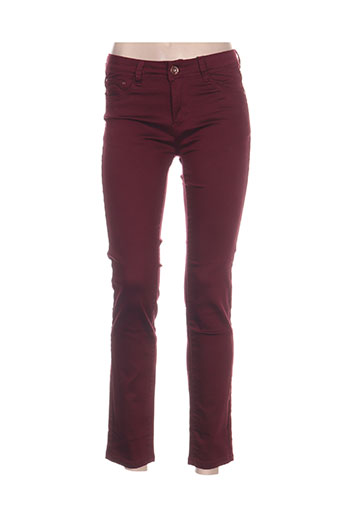 my christy pantalons femme de couleur rouge