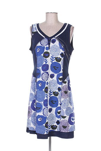 felino robes femme de couleur bleu