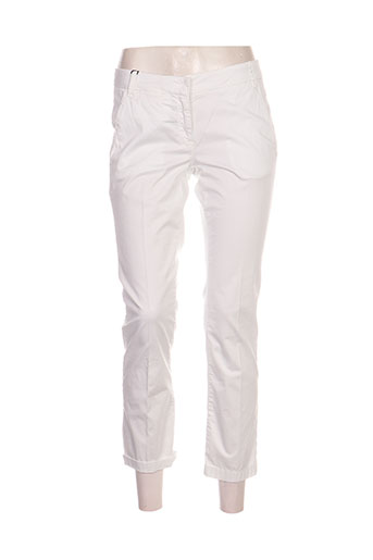 marella pantalons femme de couleur blanc