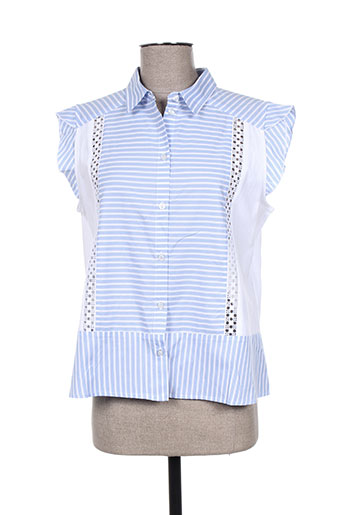 marella chemises femme de couleur bleu