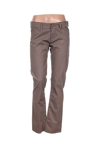 ddp pantalons femme de couleur marron