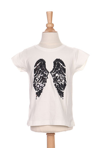3 pommes t-shirts fille de couleur blanc