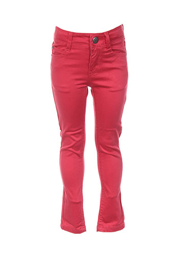 ikks pantalons fille de couleur rouge