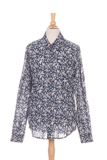 teddy smith chemises garçon de couleur bleu