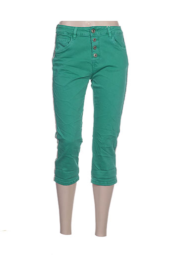 karostar pantacourts femme de couleur vert